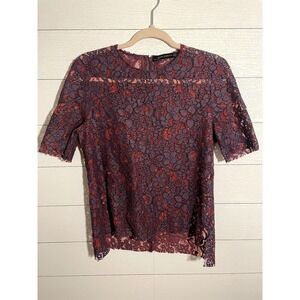Zara women's lace blouse size small‎